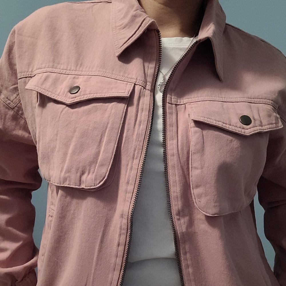 Light-Weight Jacket. Mauve/Pink.
